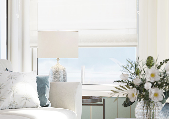 Casoria Voile, Classic White - Roman Blind - Image 5